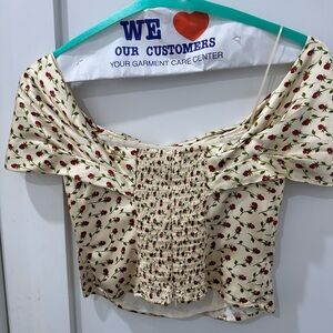 Reformation - Luxe printed satin silk top